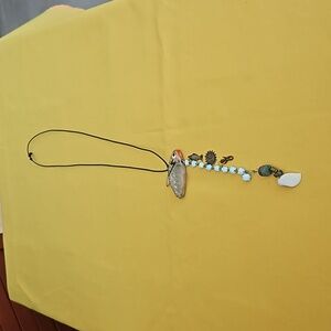 Fun and funky fish and multiple charms necklace